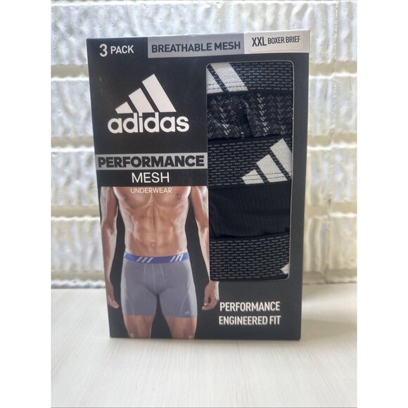 Adidas Mens 3-Pack Boxer Briefs XXL Performance Mesh Breathable AEROREADY - Picture 6 of 8